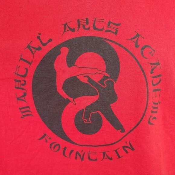 Fountain Martial Arts Academy T Shirt Vintage 90s Yin Yang Made In USA Mens XL - Picture 2 of 7